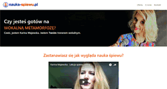 Desktop Screenshot of nauka-spiewu.pl